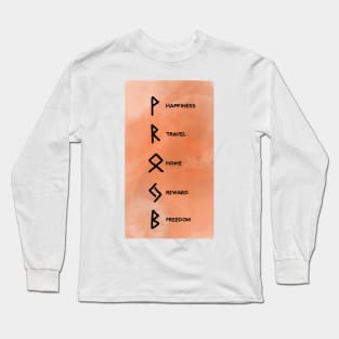 Bind Runes: Happiness, Travel, Home, Reward, Freedom Long Sleeve T-Shirt